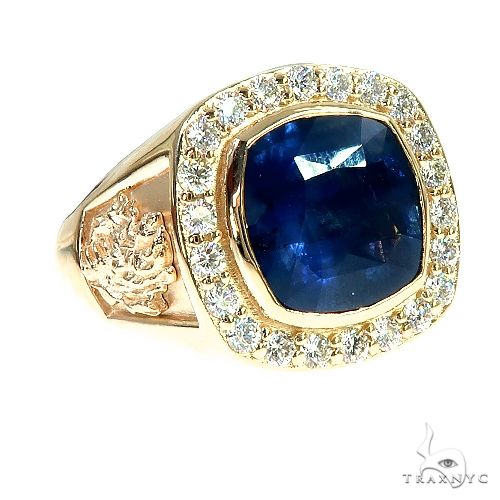 Blue Sapphire Diamond Ring 67207 - Image 2