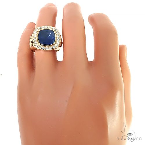 Blue Sapphire Diamond Ring 67207 - Image 6