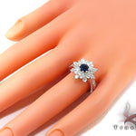 Sapphire & Diamond Bouquet Ring 32017 - Image 8