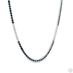 Blue Sapphire and Diamond Gradient Tennis Necklace 70542 - Image 2