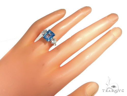 Blue Topaz Statement Ring 45413 - Image 7