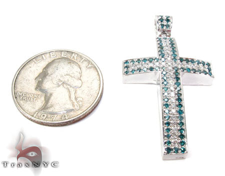 Blue and White Diamond Cross 26332 - Image 5