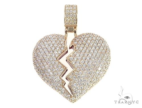 Broken Heart With Red Enamel 65531 - Image 1