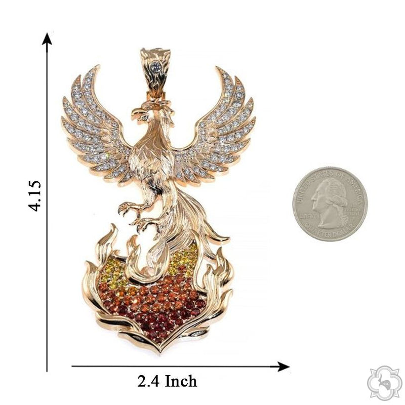 The Phoenix Bird Of Burning Flames Pendant 70535 - Image 9