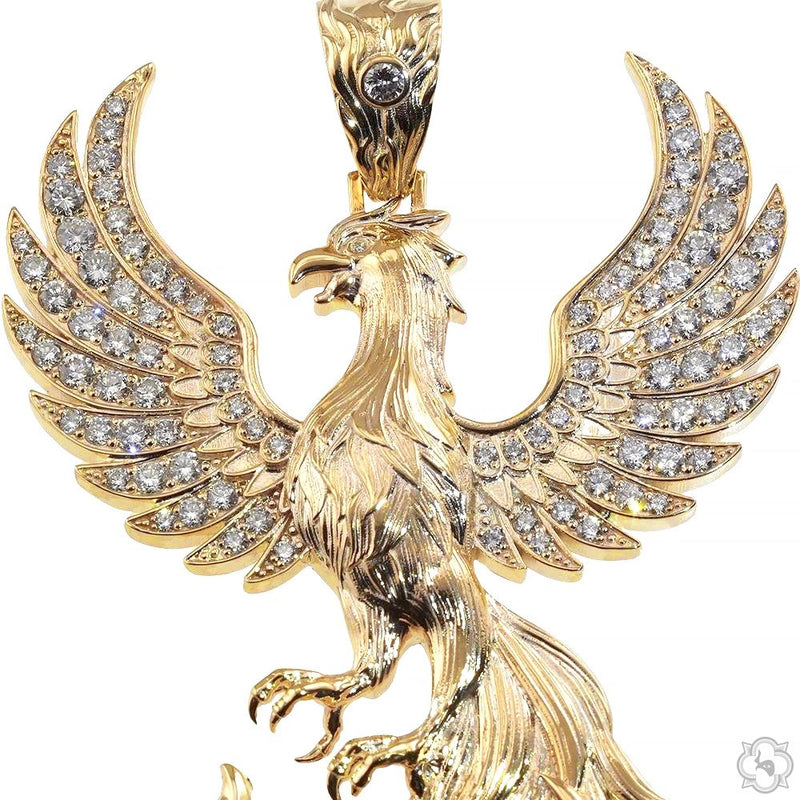 The Phoenix Bird Of Burning Flames Pendant 70535 - Image 3