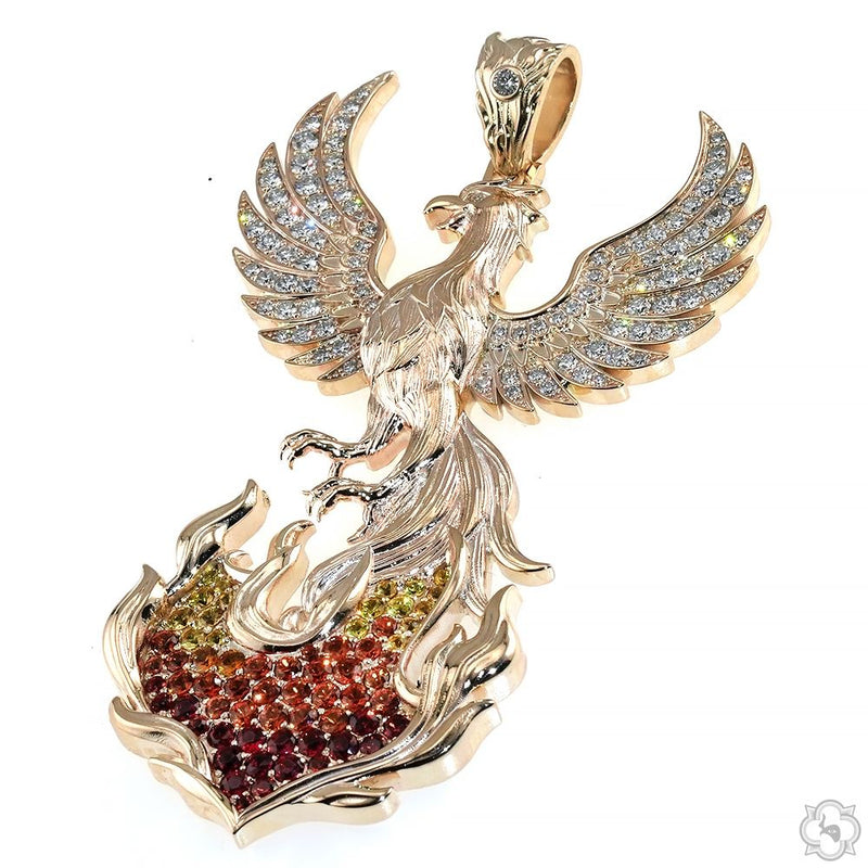 The Phoenix Bird Of Burning Flames Pendant 70535 - Image 4
