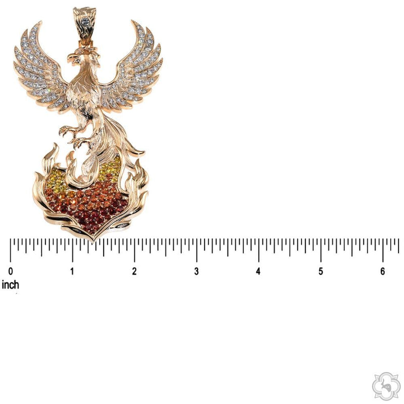 The Phoenix Bird Of Burning Flames Pendant 70535 - Image 7
