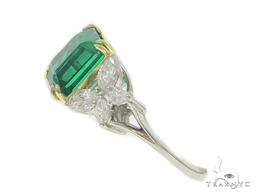 Butterfly Emerald Gemstone Diamond Ring 49351 - Image 3