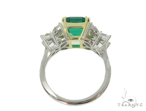 Butterfly Emerald Gemstone Diamond Ring 49351 - Image 5