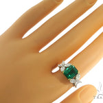 Butterfly Emerald Gemstone Diamond Ring 49351 - Image 6