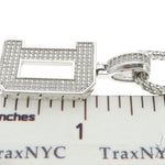 CZ Silver Initial(D) Pendant 24 Inches Franco Chain Set 58472 - Image 5