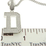 CZ Silver Initial(D) Pendant 24 Inches Franco Chain Set 58472 - Image 6