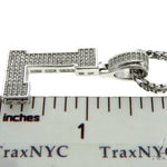 CZ Silver Initial(L) Pendant 24 Inches Franco Chain Set 58480 - Image 5