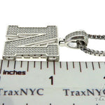CZ Silver Initial(N) Pendant 24 Inches Franco Chain Set 58482 - Image 5