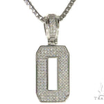 CZ Silver Initial(O) Pendant 24 Inches Franco Chain Set 58483 - Image 1