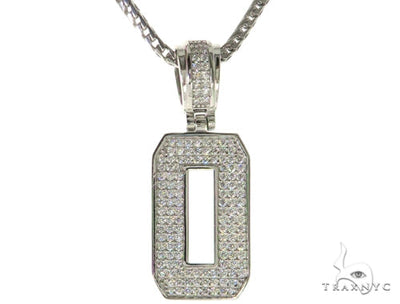 CZ Silver Initial(O) Pendant 24 Inches Franco Chain Set 58483 - Image 1