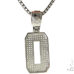 CZ Silver Initial(O) Pendant 24 Inches Franco Chain Set 58483 - Image 3