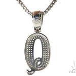 CZ Silver Initial(Q) Pendant 24 Inches Franco Chain Set 58485 - Image 3