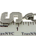 CZ Silver Initial(S) Pendant 24 Inches Franco Chain Set 58487 - Image 5