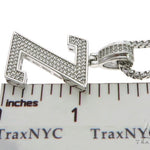CZ Silver Initial(Z) Pendant 24 Inches Franco Chain Set 58494 - Image 4