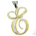Canary Diamond Initial E Pendant 1920 - Image 1