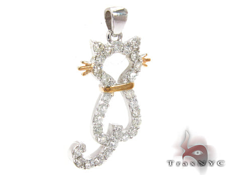 Cat Diamond Pendant 27082 - Image 2
