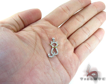 Cat Diamond Pendant 27082 - Image 6