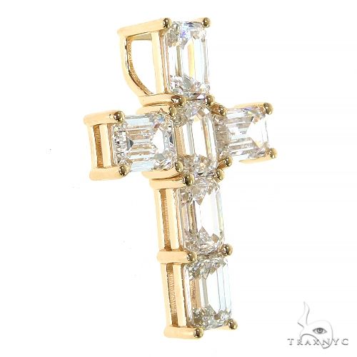 Celestial Emarald Cross Pendant  69642 - Image 2