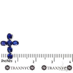 Celestial Blue Oval Sapphire Cross .925 Silver 69637 - Image 5
