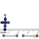 Celestial Blue Oval Sapphire Cross .925 Silver 69645 - Image 4