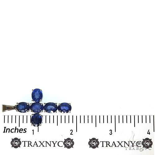 Celestial Blue Oval Sapphire Cross .925 Silver 69645 - Image 5