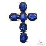 Celestial Blue Oval Sapphire Cross 69591 - Image 1