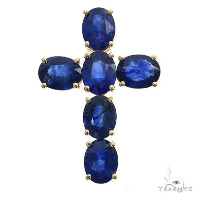 Celestial Blue Oval Sapphire Cross 69591 - Image 1