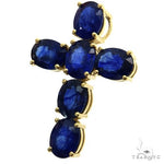 Celestial Blue Oval Sapphire Cross 69591 - Image 3