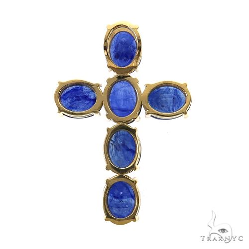 Celestial Blue Oval Sapphire Cross 69591 - Image 4