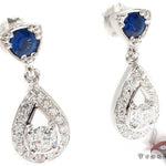 Ceylon Sapphire Diamond Earrings 28326 - Image 2