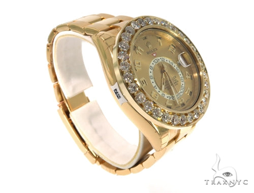 Channel Diamond Rolex Oyster Perpetual Sky-Dweller Watch 49177 - Image 4