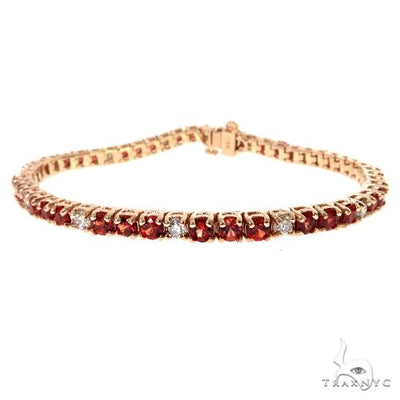 Christmas Diamond Sapphire Tennis Bracelet 67581 - Image 1