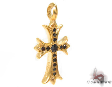 Black Diamond Cross Crucifix Pendant 29108 - Image 2