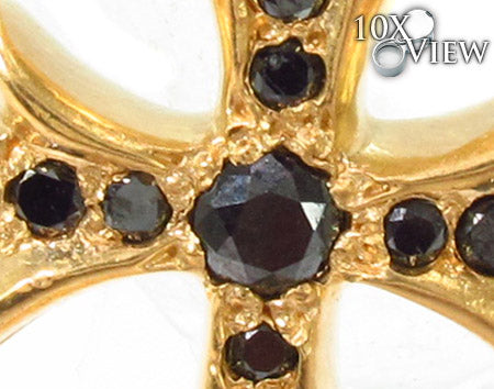 Black Diamond Cross Crucifix Pendant 29108 - Image 3