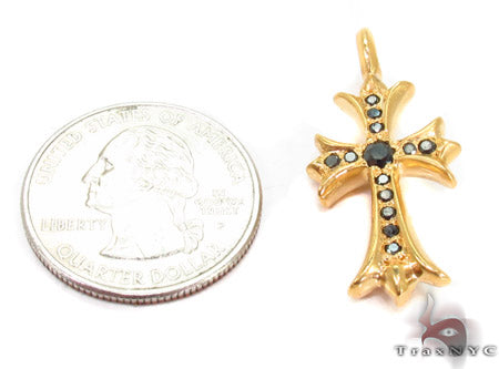 Black Diamond Cross Crucifix Pendant 29108 - Image 5