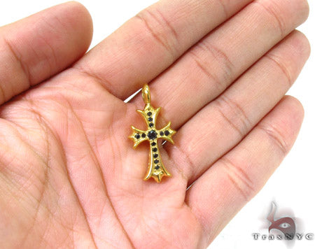 Black Diamond Cross Crucifix Pendant 29108 - Image 6