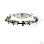 Life and Death Skull Cross Bracelet .925 Silver 70048 - Image 1