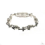 Life and Death Skull Cross Bracelet .925 Silver 70048 - Image 2