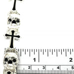 Life and Death Skull Cross Bracelet .925 Silver 70048 - Image 9