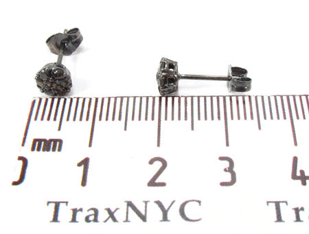 Cluster Black Diamond Stud Earrings 27877 - Image 7