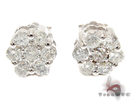 Flower Diamond Stud Earrings 26720 - Image 1