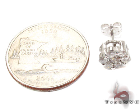 Flower Diamond Stud Earrings 26720 - Image 5