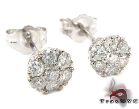 Cluster Diamond Stud Earrings 27875 - Image 2