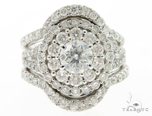 Cluster Halo Diamond Engagement Ring 45607 - Image 2